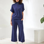 Tribal Techno Lux Mock Neck Zip Top | Jet Blue - Juli's Wearable Art