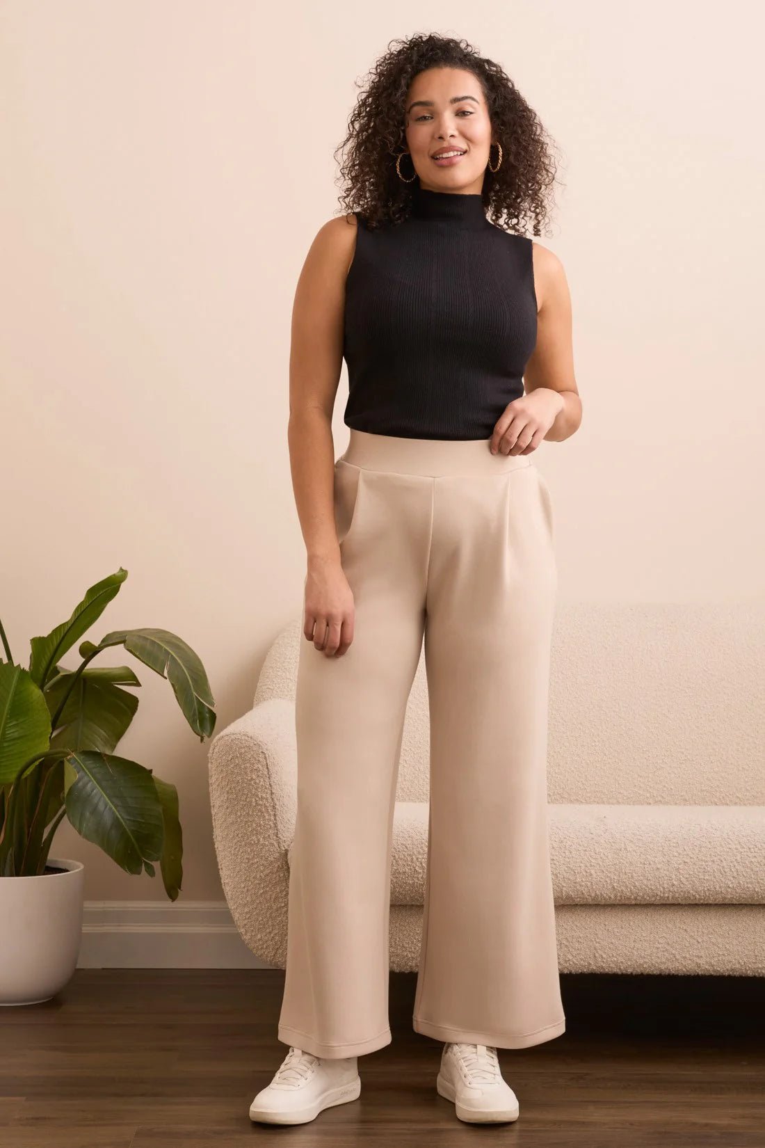 Tribal Techno Lux Wide Leg Pull-On Pants