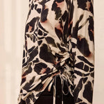 Tribal Ultra-Soft Long Sleeve Crew Neck Knit Top with Side Ruching | Dry Sand - Juli's Wearable Art