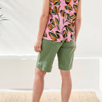 Tribal V - Neck Cap Sleeve Top | Wisteria - Juli's Wearable Art