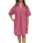 Tribal V - Neck Collar Tunic Dress | Wisteria - Juli's Wearable Art