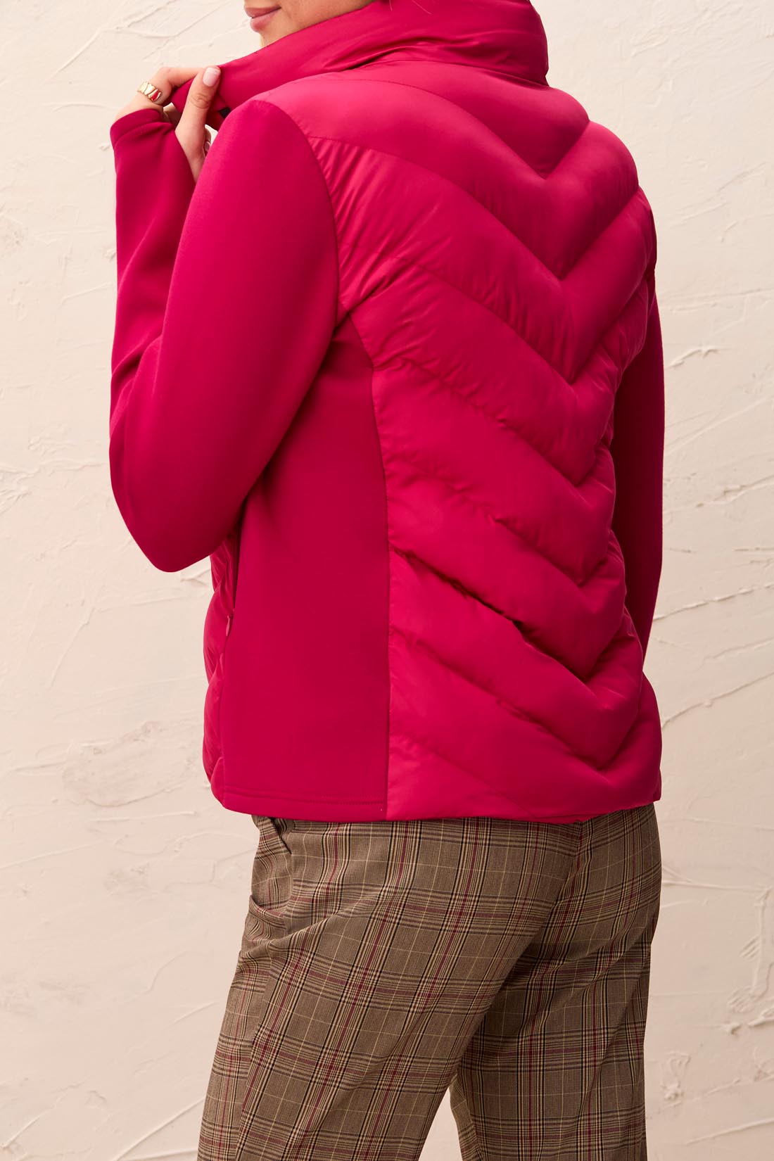 Tribal Water Repellent Hybrid Puffer with Hood | Jazzy - Juli's Wearable Art
