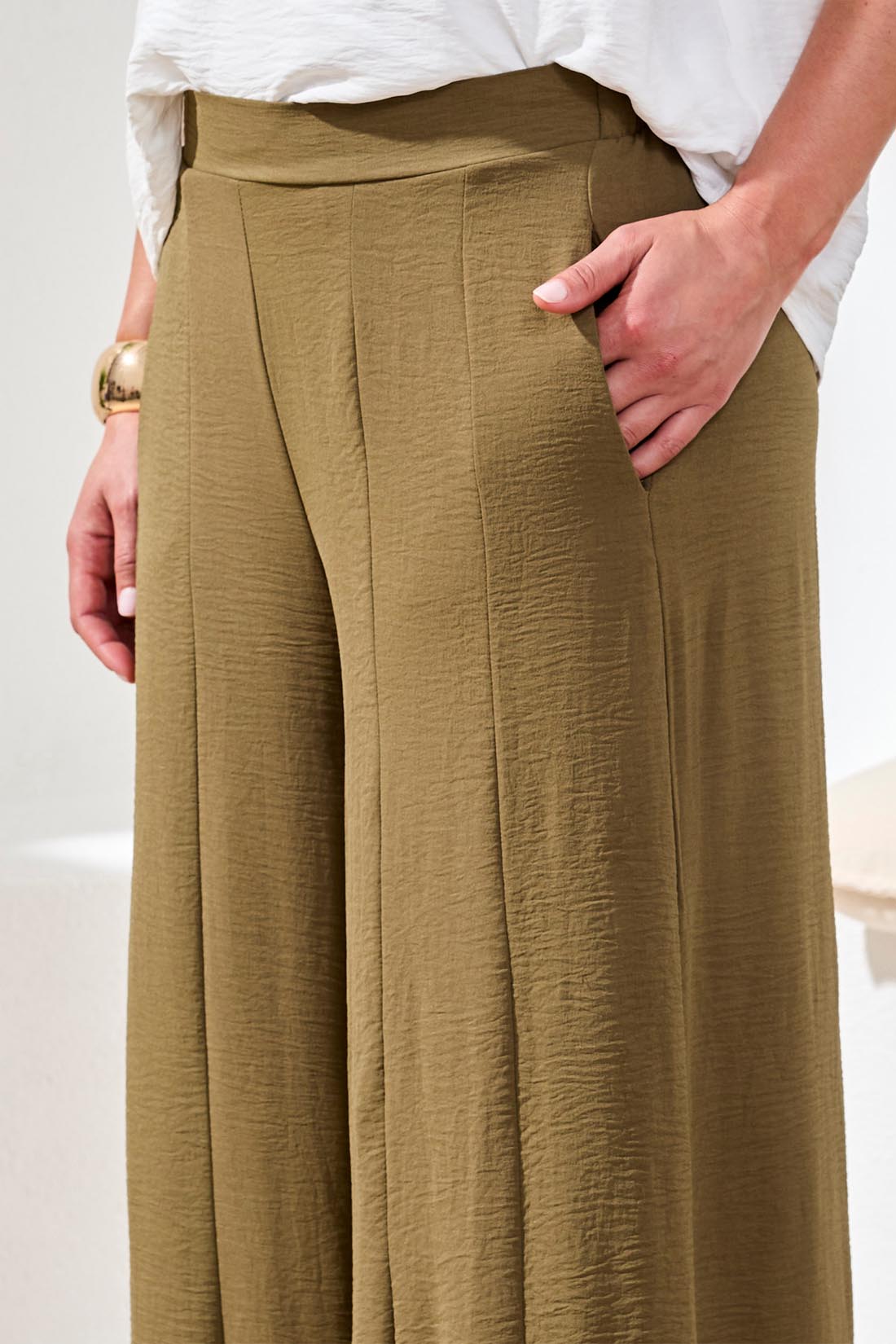 Tribal Wide Leg Flowy Pant | Rain Forest - Juli's Wearable Art