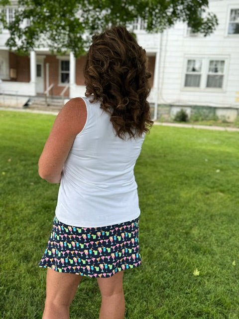 Tropical Cocktails Performance Pull-on Skort - Juli's Wearable Art