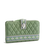 Turnlock Wallet | Premium Cotton | Vineyard Green Chambray - Juli's Wearable Art