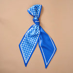 Twirl & Tie Scarf Accessory | Gingham Blue - Juli's Wearable Art