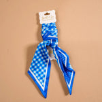 Twirl & Tie Scarf Accessory | Gingham Blue - Juli's Wearable Art