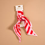 Twirl & Tie Scarf Accessory | Peppermint Stripes - Juli's Wearable Art