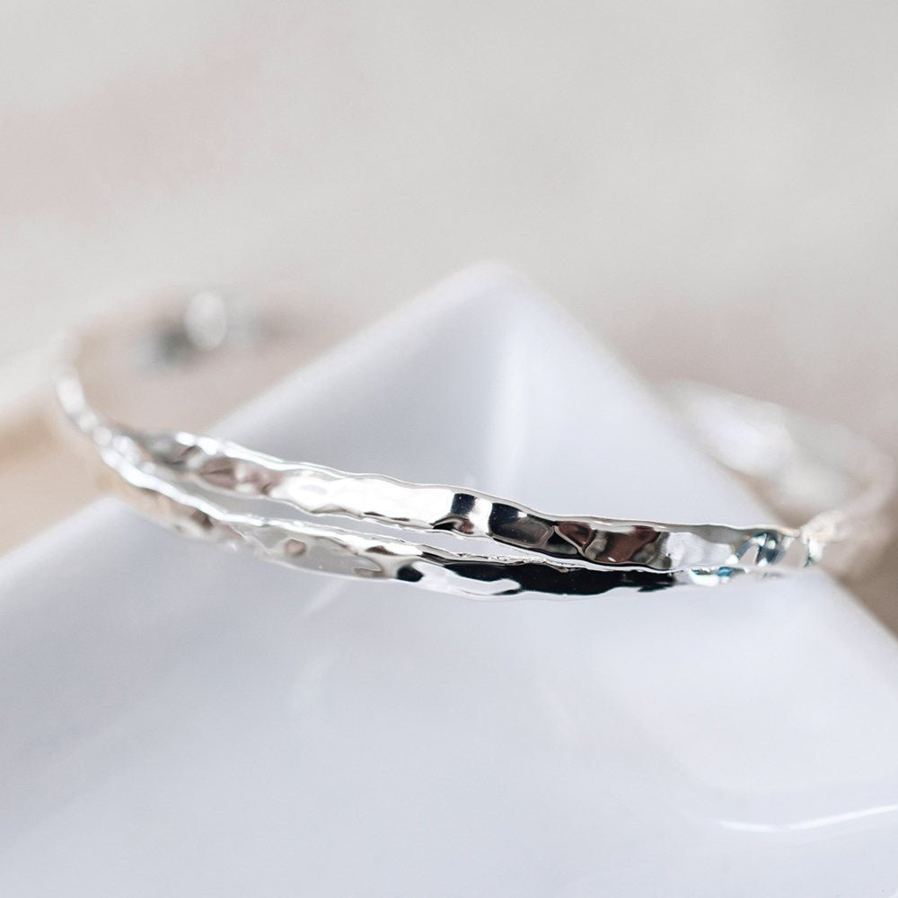 Twist Cuff Bracelet - Silver - Juli's Wearable Art