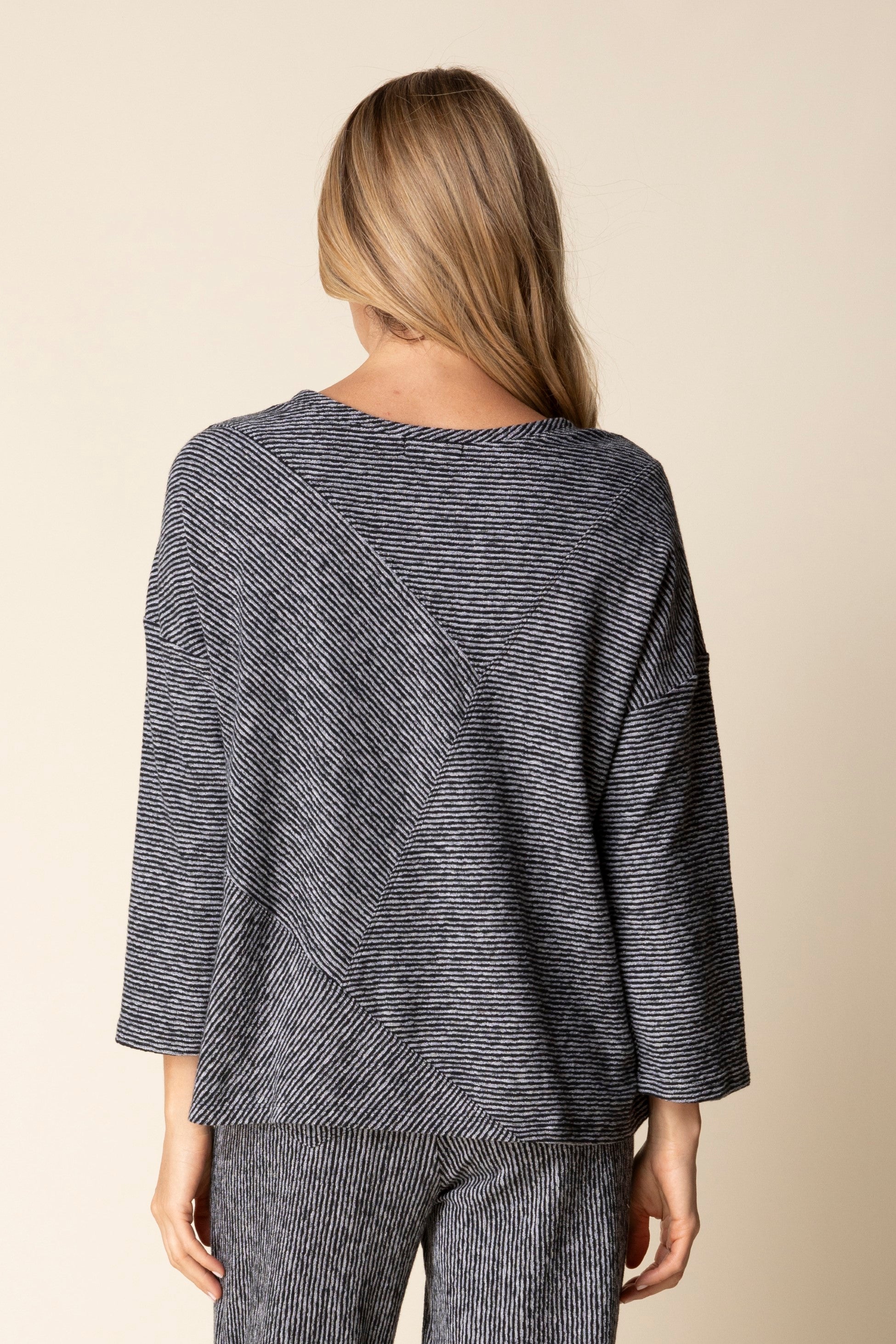 Habitat Pasadena Knit Stripe Pacific Seamed Top