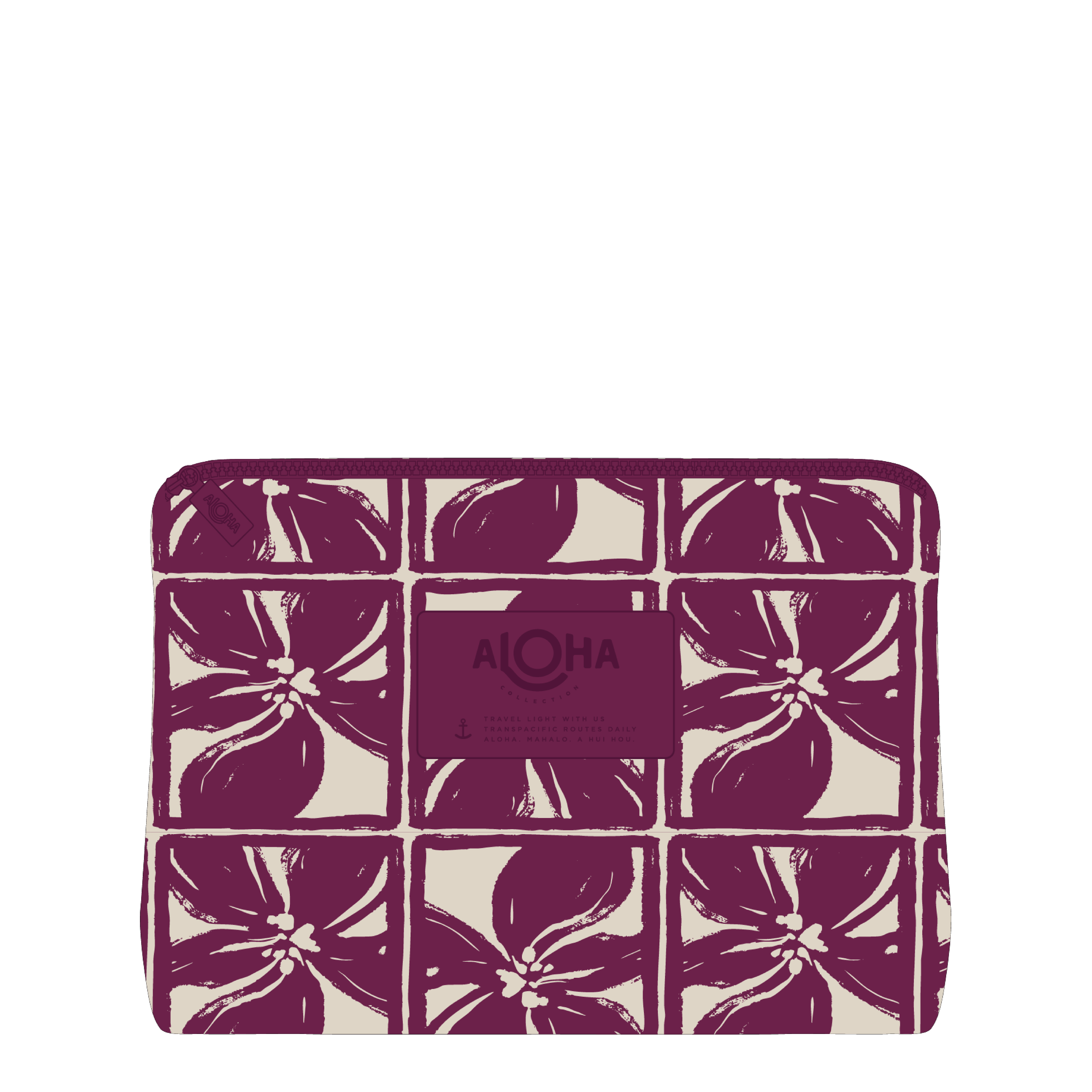 Aloha Lattice Mid Pouch | Sandstone Plum
