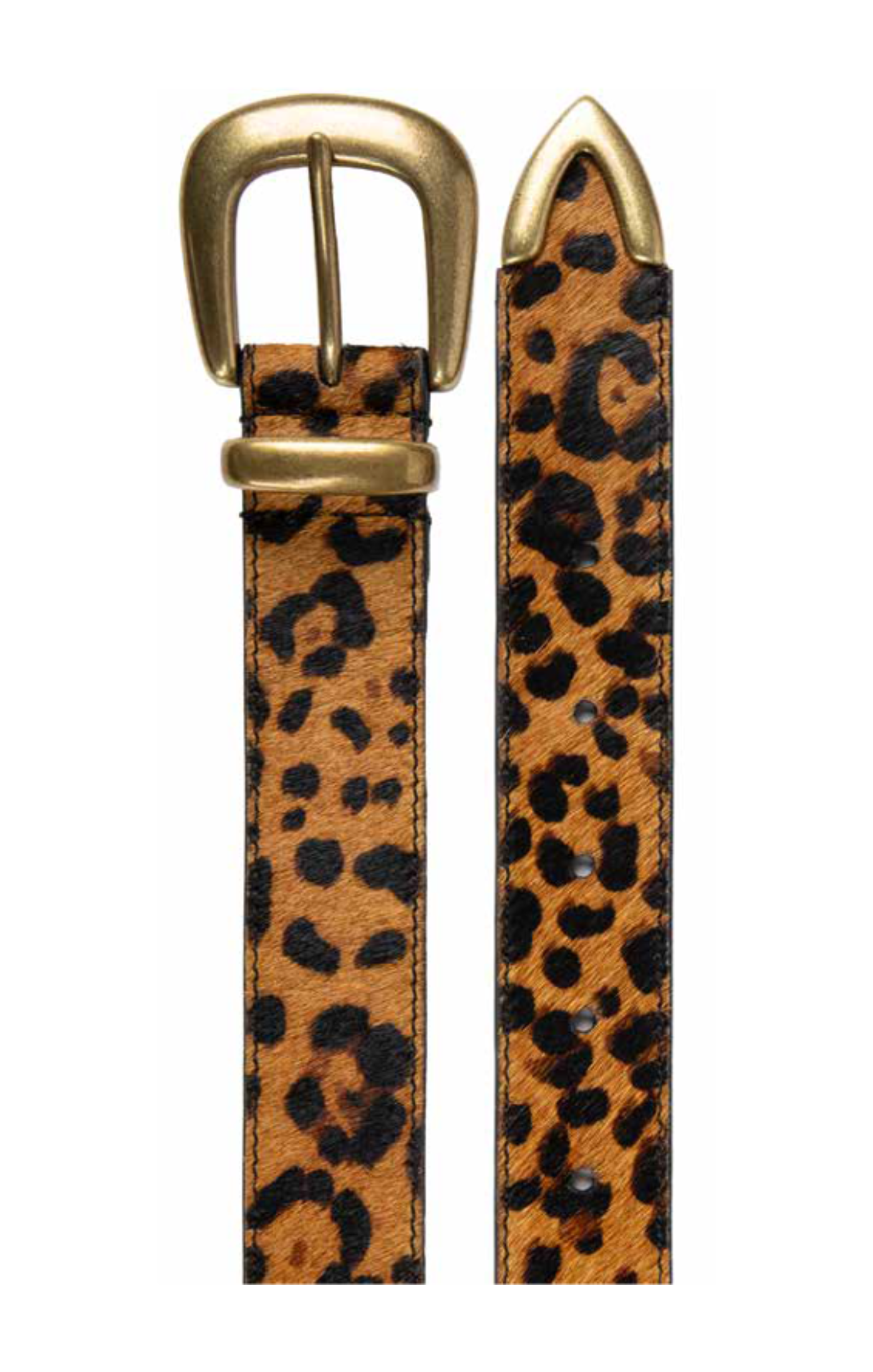 Tribal Dakota Haircalf & Suede Belt | Cheetah