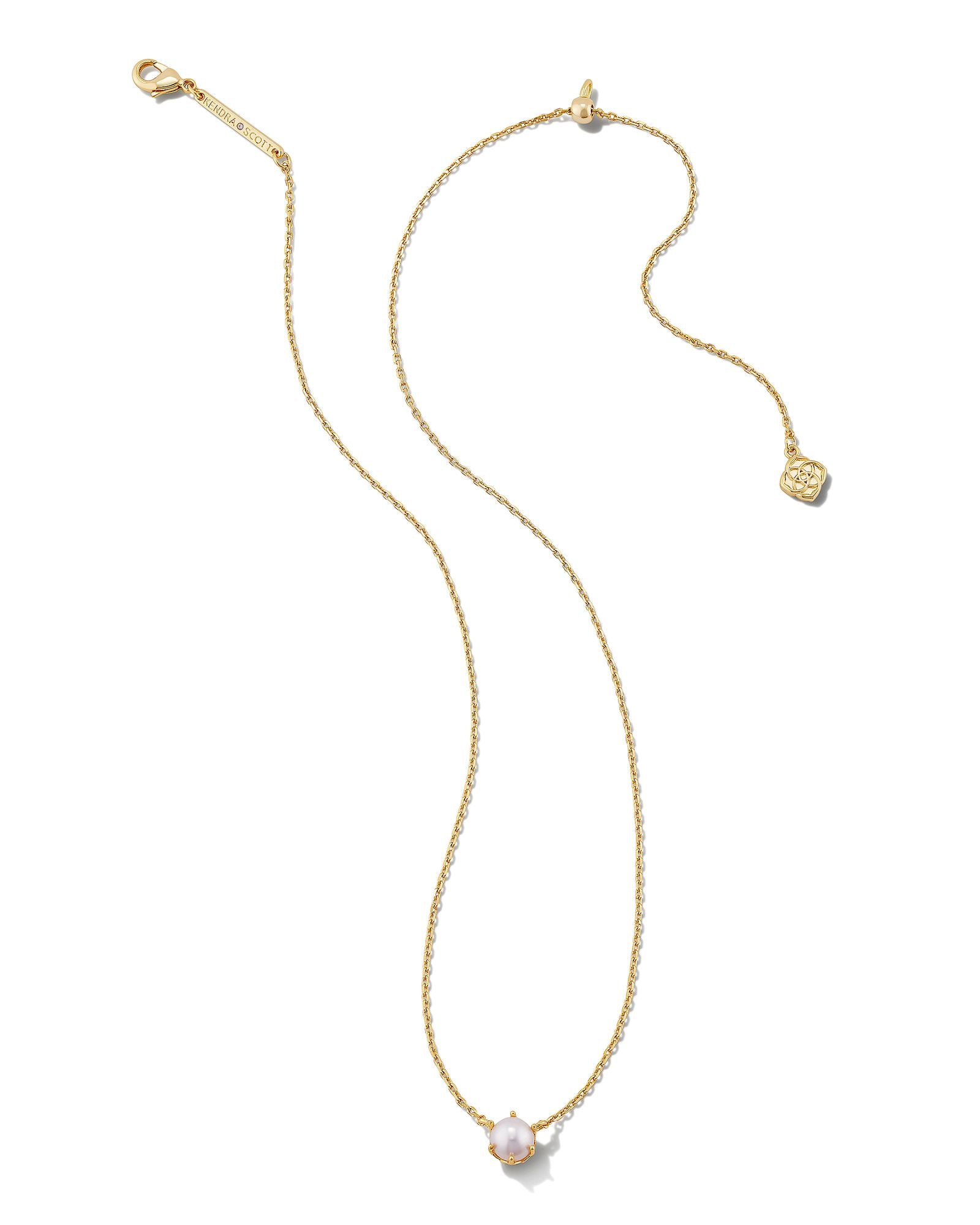 Kendra Scott Ashton Pearl Pendant Necklace | Gold