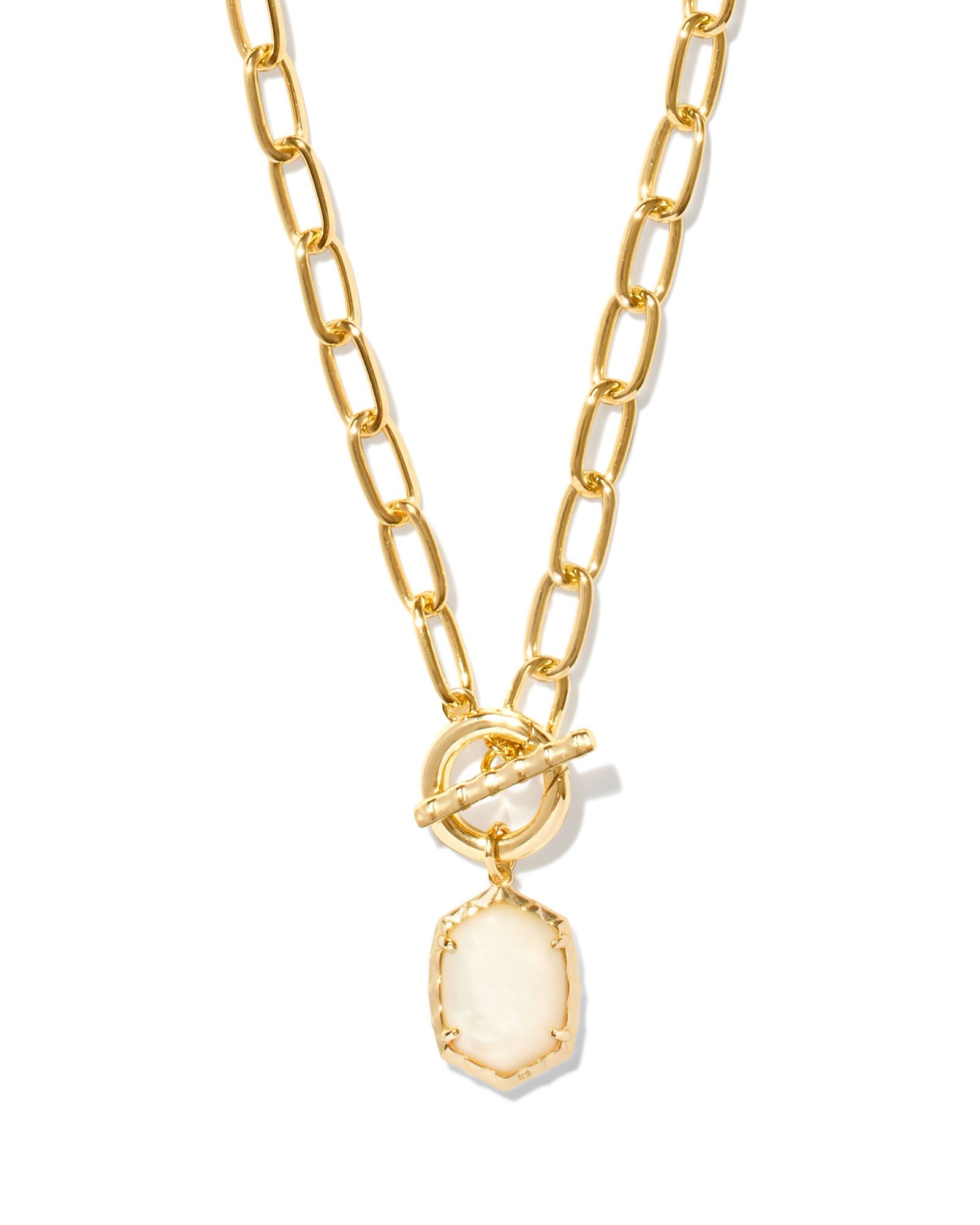 Kendra Scott Daphne Link and Chain Necklace | Gold | Ivory Mother of Pearl
