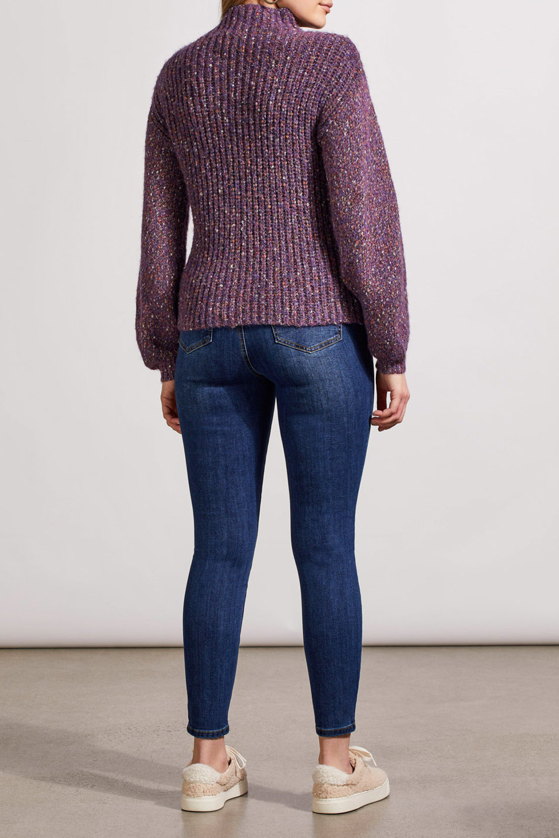 Tribal Funnel Neck Over Sized Sweater