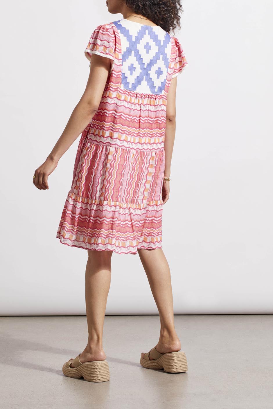 Tribal Lined Dress with Embroidery
