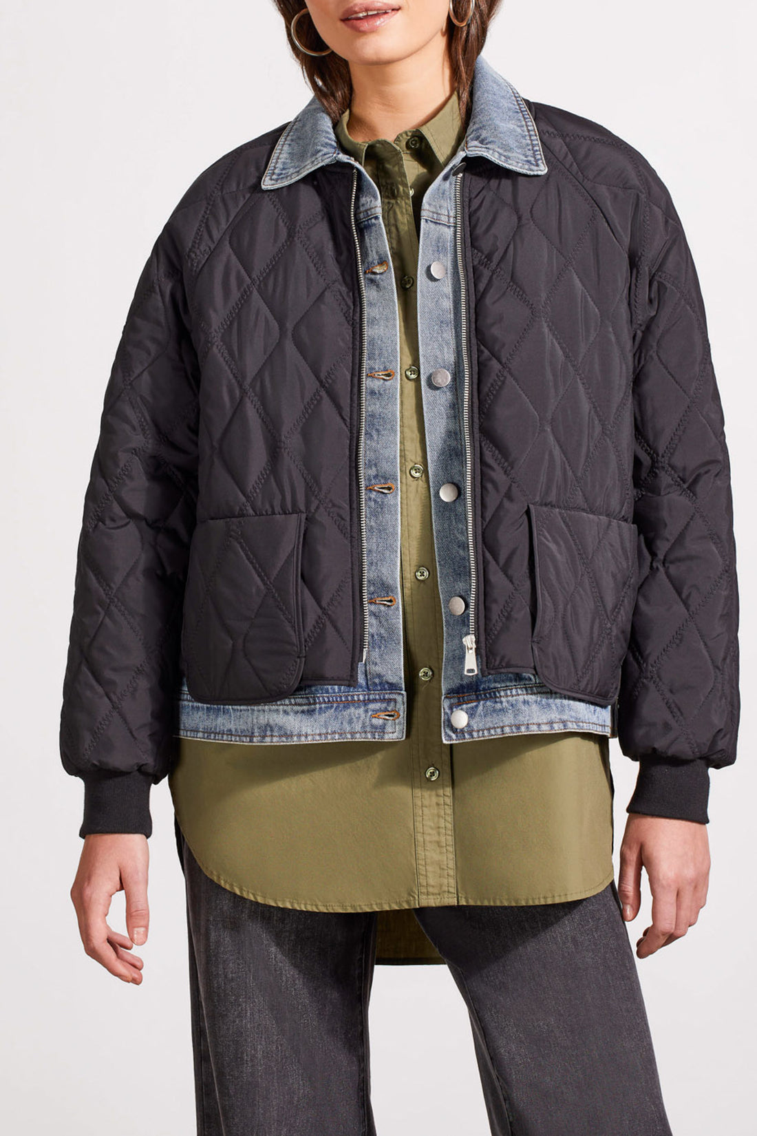 Tribal Fooler Bomber/Quilted Jacket - Black