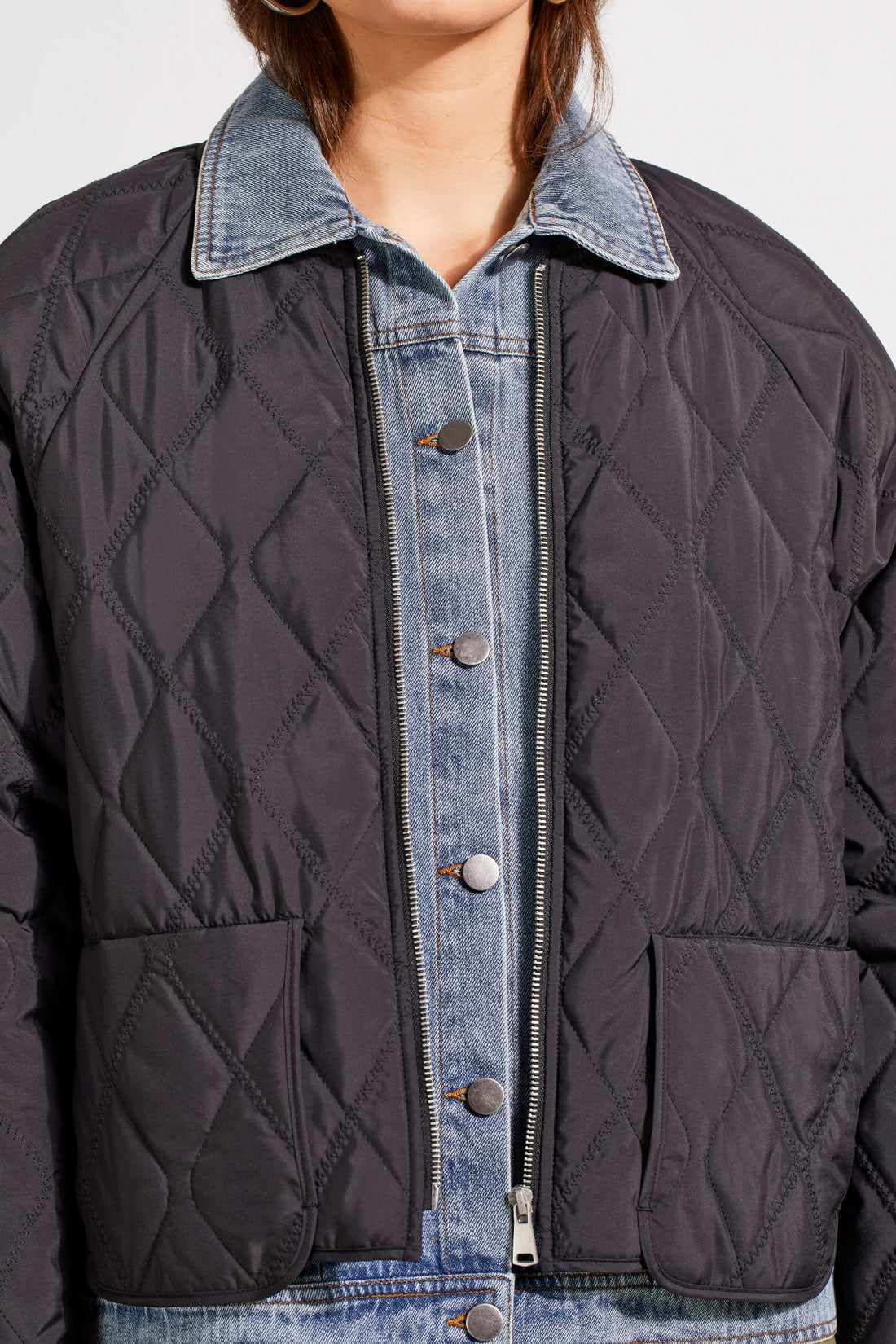 Tribal Fooler Bomber/Quilted Jacket - Black