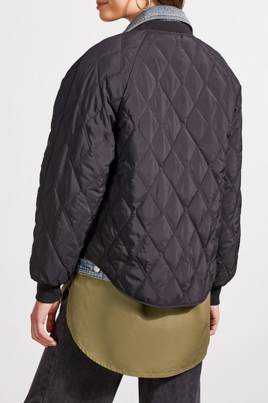 Tribal Fooler Bomber/Quilted Jacket - Black