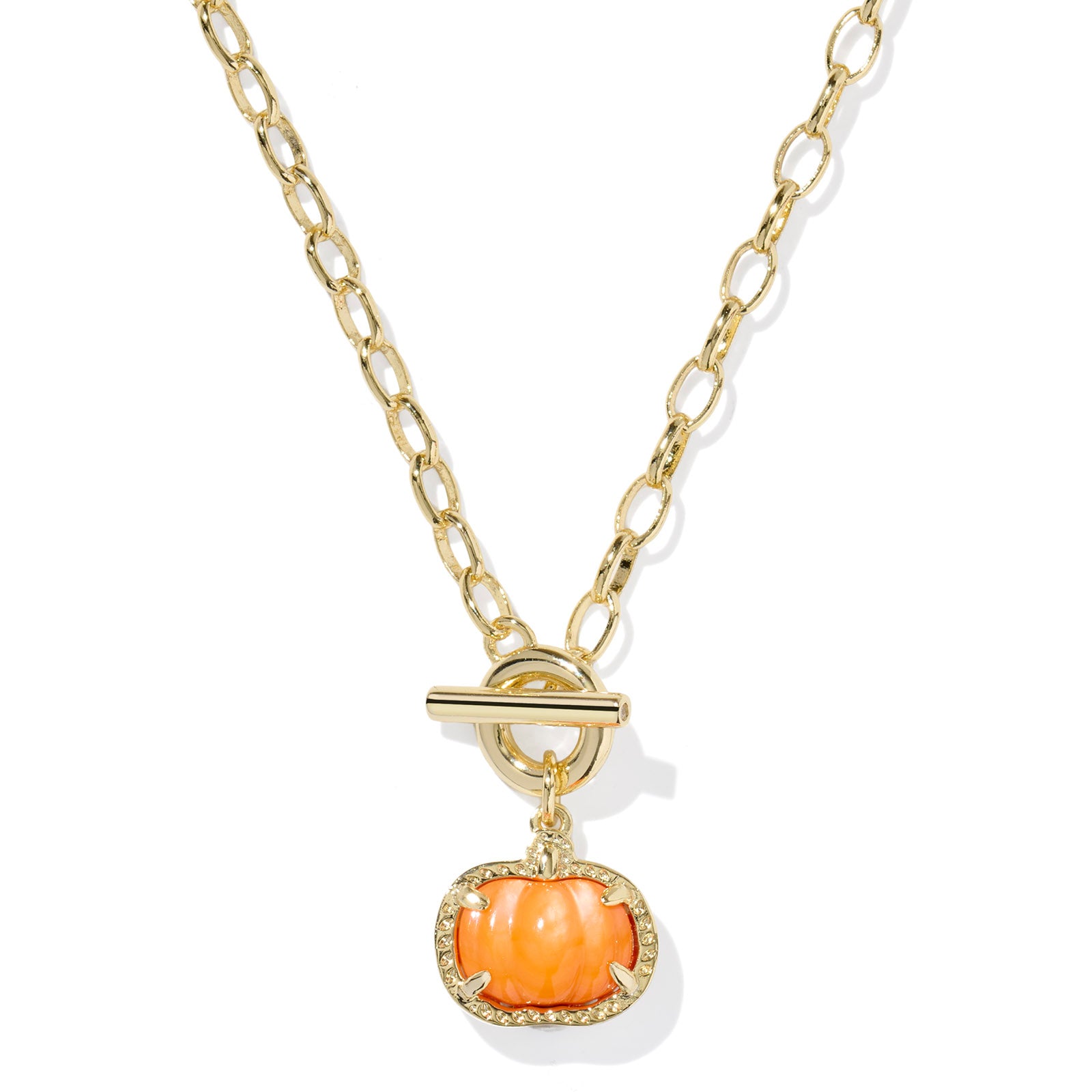 Kendra Scott Pumpkin Link & Chain Necklace – Fall Jewelry