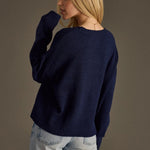USA Lightweight Sweater | Navy - Juli's Wearable Art