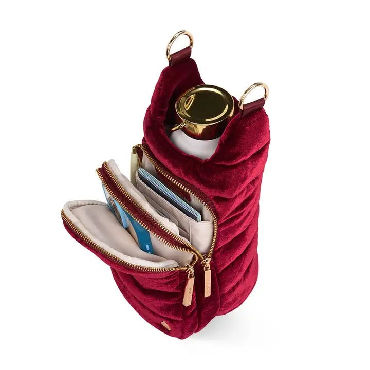 Velvet Hydrobag® with Velvet and Gold Chain Strap - Wine - Juli's Wearable Art