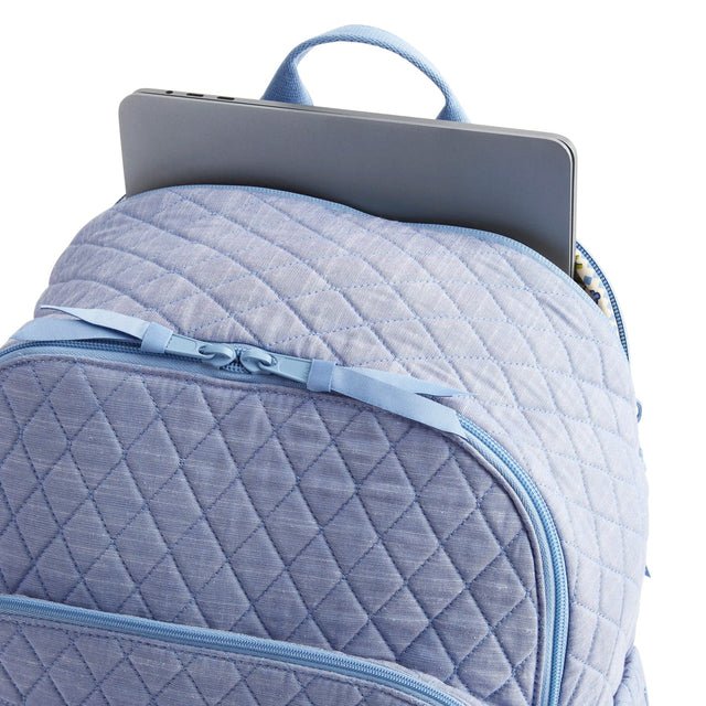 Vera Bradley Bancroft Backpack | Premium Cotton | Blue Chambray - Juli's Wearable Art