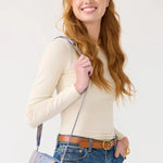 Vera Bradley Carlow All in One Crossbody | Premium Cotton | Blue Leaf - Juli's Wearable Art