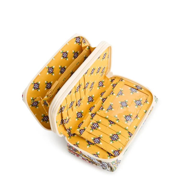 Vera Bradley Carlow All in One Crossbody | Premium Cotton | Prairie Blooms