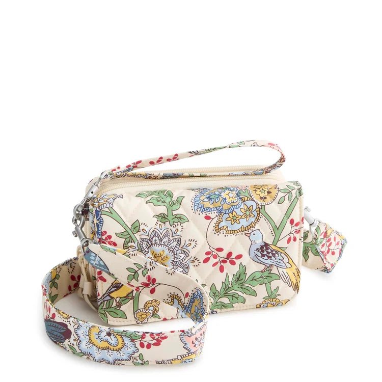 Vera Bradley Carlow All in One Crossbody | Premium Cotton | Prairie Blooms