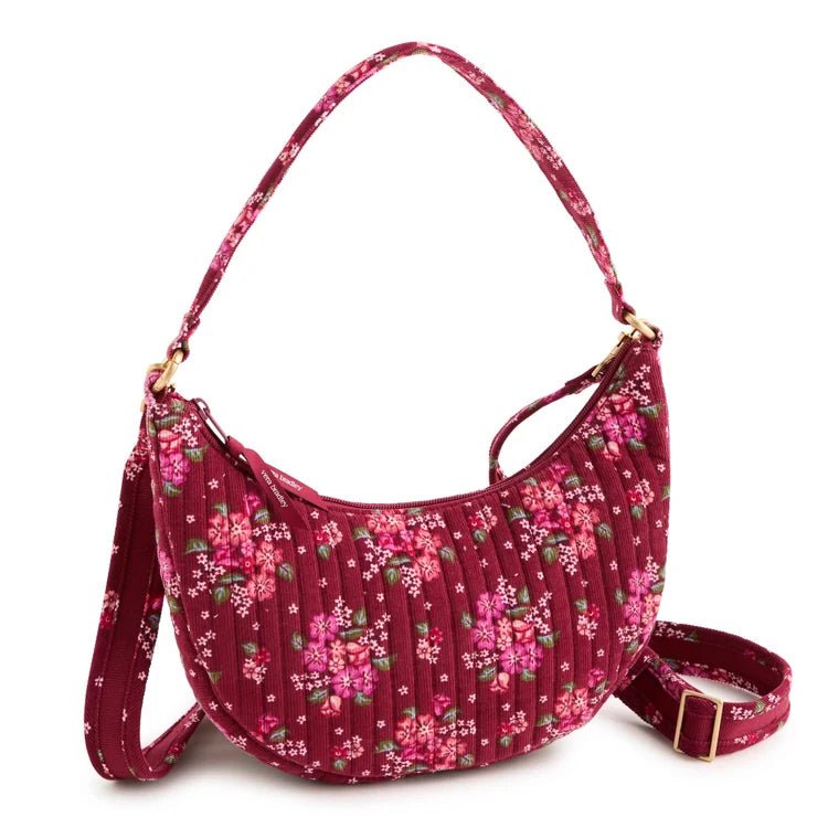 Vera Bradley Clara Convertible Shoulder Bag | Corduroy | Petal Pouf