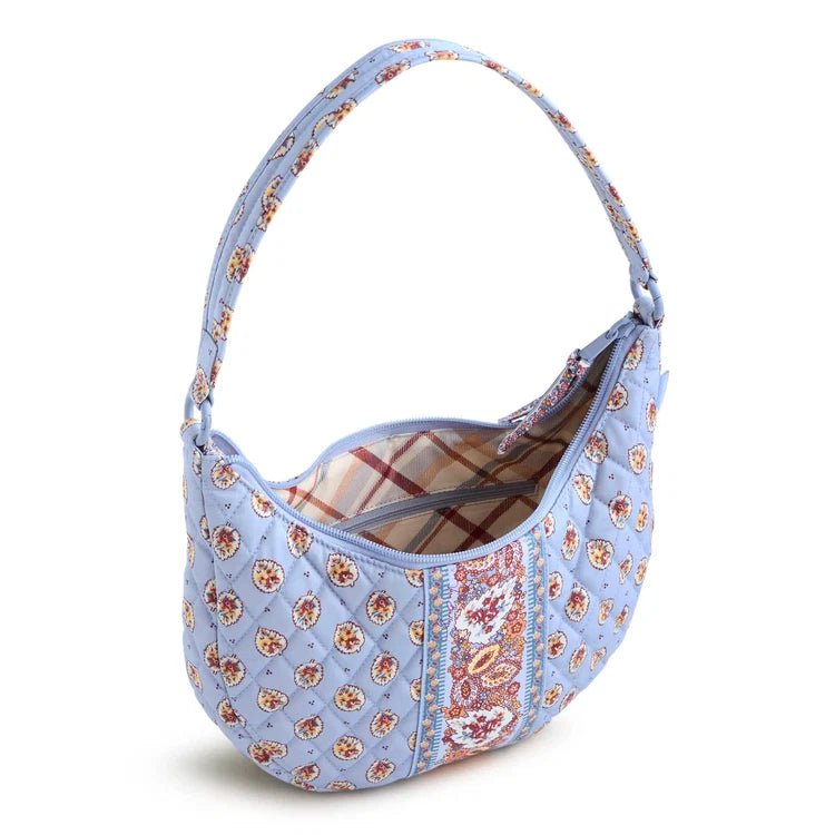 Vera Bradley Clara Convertible Shoulder Bag | Premium Cotton | Blue Leaf - Juli's Wearable Art