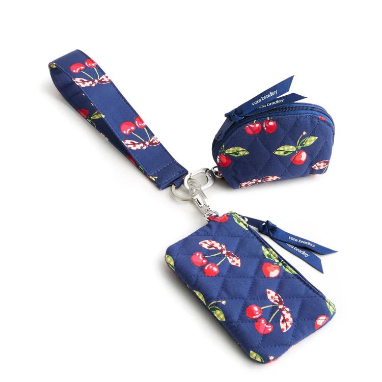 Vera Bradley Dual Pouch Wide Wristlet | Cherry Picking - Juli's Wearable Art