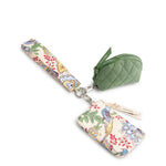 Vera Bradley Dual Pouch Wide Wristlet | Premium Cotton | Prairie Blooms - Juli's Wearable Art