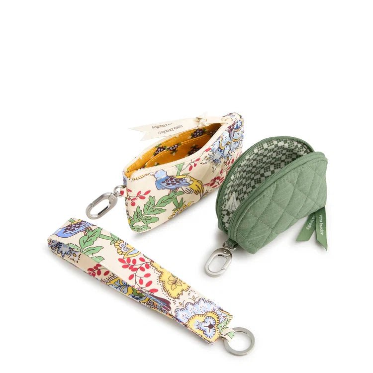 Vera Bradley Dual Pouch Wide Wristlet | Premium Cotton | Prairie Blooms