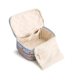 Vera Bradley Jewelry Case | Premium Cotton | Blue Leaf - Juli's Wearable Art