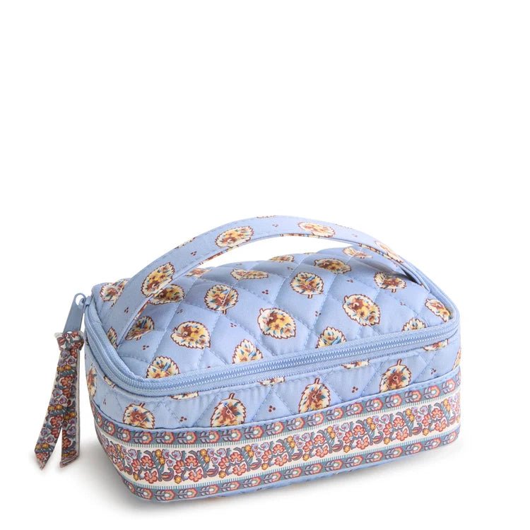 Vera Bradley Jewelry Case | Premium Cotton | Blue Leaf
