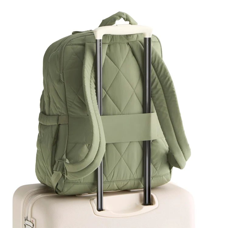 Vera Bradley Large Bancroft Backpack | Featherweight | Deep Lichen Green - Juli's Wearable Art