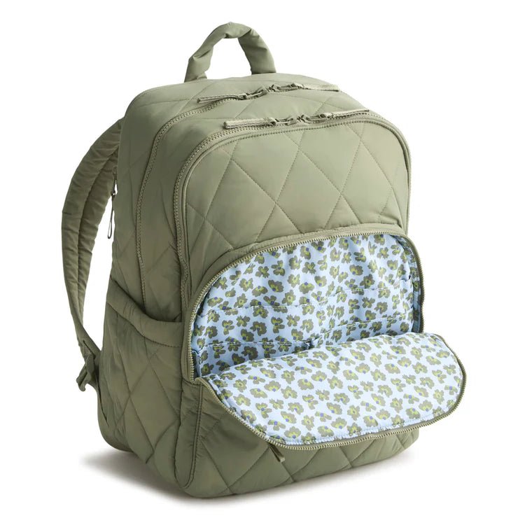 Vera Bradley Large Bancroft Backpack | Featherweight | Deep Lichen Green - Juli's Wearable Art