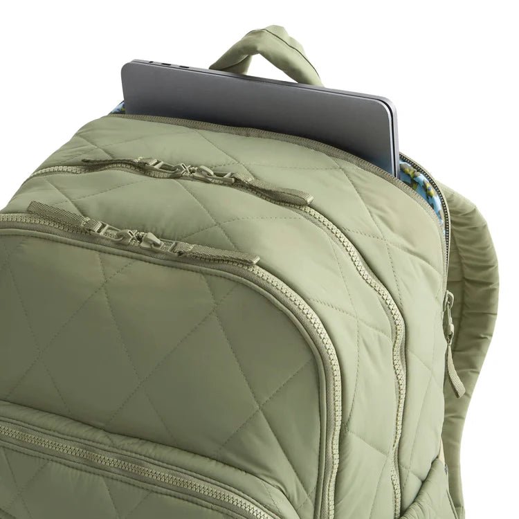Vera Bradley Large Bancroft Backpack | Featherweight | Deep Lichen Green - Juli's Wearable Art