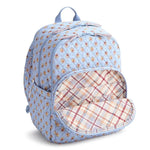 Vera Bradley Large Bancroft Backpack | Premium Cotton | Blue Leaf - Juli's Wearable Art