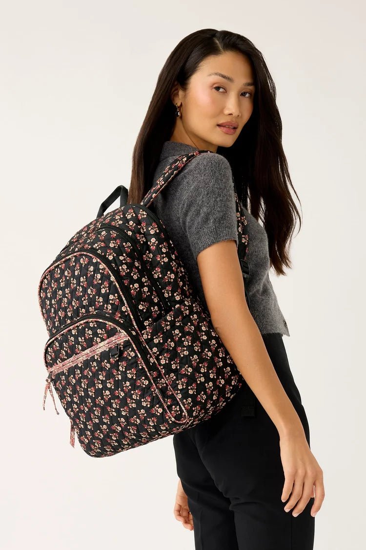 Vera Bradley Large Bancroft Backpack | Premium Cotton | Melissa Ditsy