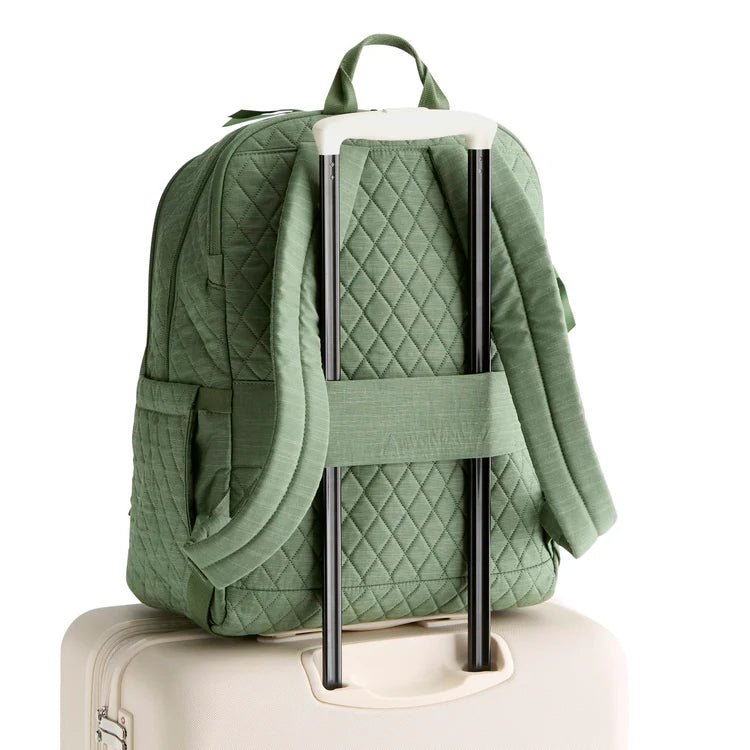 Vera Bradley Large Bancroft Backpack : Vineyard Green Chambray