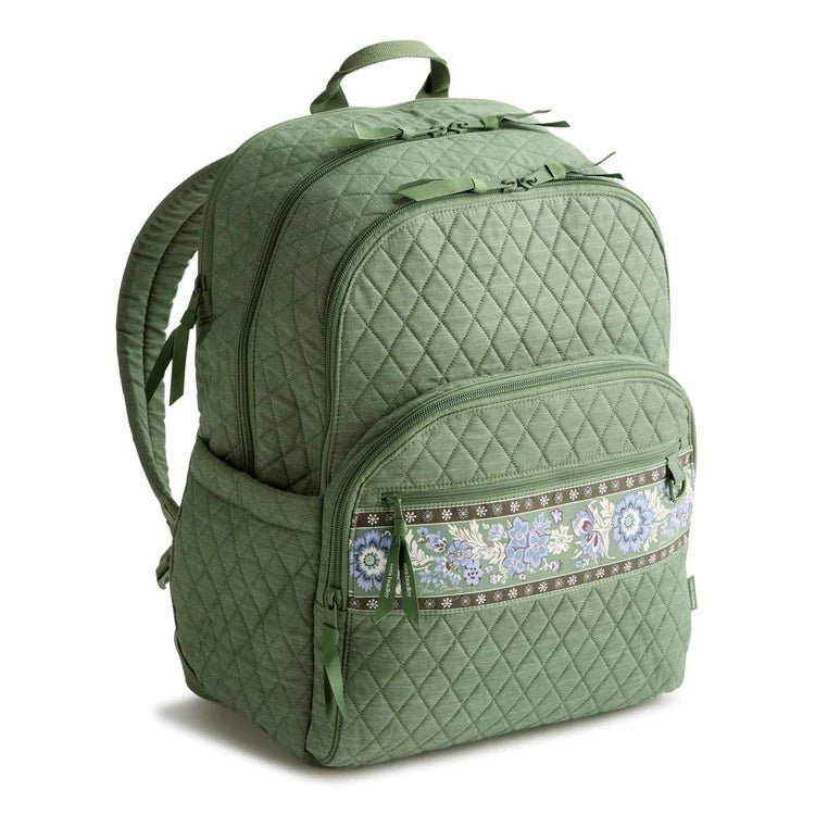 Vera Bradley Large Bancroft Backpack : Vineyard Green Chambray