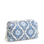 Vera Bradley Large Cosmetic Bag in Premium Cotton | Cambridge Blues - Juli's Wearable Art