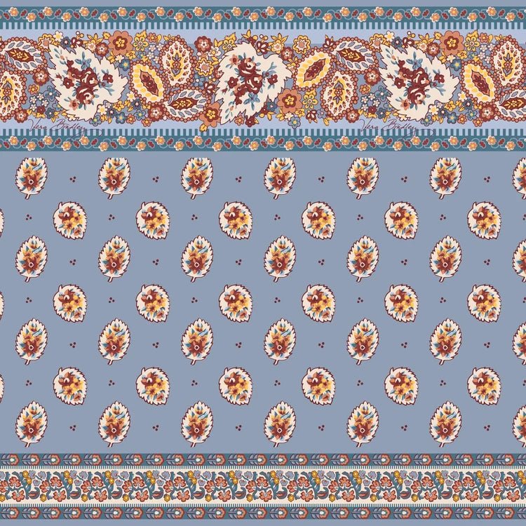 Vera Bradley Large Original Duffel Bag | Premium Cotton | Blue Leaf - Juli's Wearable Art