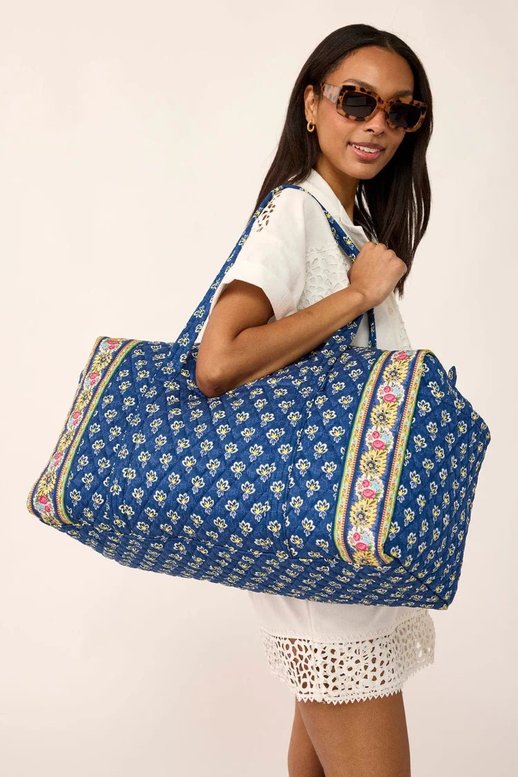 Vera Bradley Large Original Duffel Bag | Premium Cotton | Maison Blue - Juli's Wearable Art