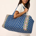 Vera Bradley Large Original Duffel Bag | Premium Cotton | Maison Blue - Juli's Wearable Art