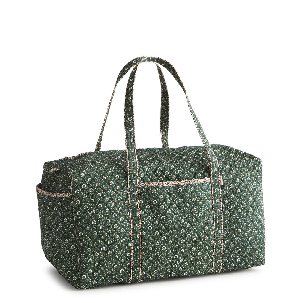 Vera Bradley Large Original Duffel in Premium Cotton - Mistletoe Lattice - Juli's Wearable Art
