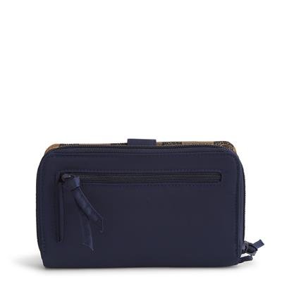 Vera Bradley Large Tab Wallet in Cotton Gabardine - Peacoat